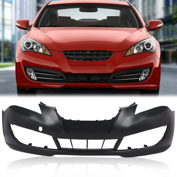 PIT66 Front Bumper Cover Fascia Fit For 10-12 Hyundai Genesis Coupe w/ Fog Light Holes