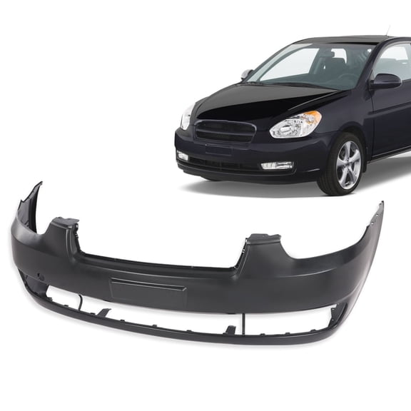 PIT66 Primed Front Bumper Cover Replacement Fit for 2006-2011 Hyundai Accent Sedan/Hatchback(NOT FIT '06 Hatchback) HY1000163 865111E000 865111E001