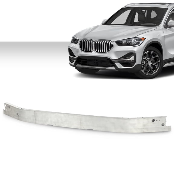 PIT66 Front Bumper Face Bar Reinforcement Fit for BMW X1 2016-2021/Fit for BMW X2 2018-2021 Silver 51117342439, BM1006137