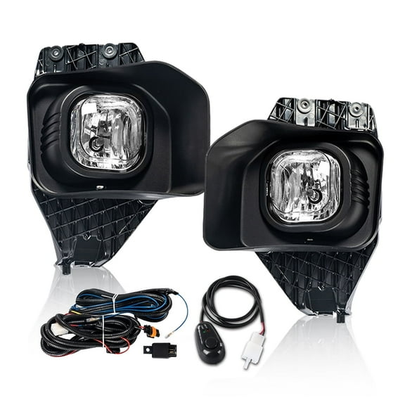 PIT66 Front Bumper Fog Light Fog Lamps with Harness Clear Lens, Fit for Ford F250 F350 F450 F550 Super Duty 2011-2016