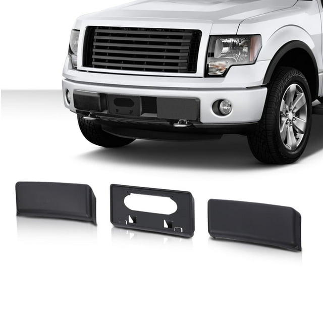 PIT66 Front Bumper Guards Pads and License Plate Frame Bracket Fit For