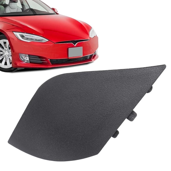 Front Bumper Tow Eye Bracket Hook Cover Cap Fit for 16-21 Tesla Model S Model X
