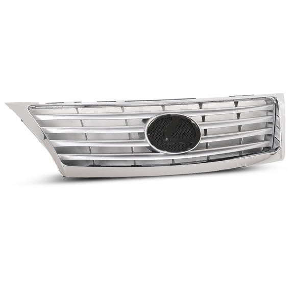PIT66 Front Bumper Upper Grille & Chrome Molding Trim Fit For 10-2012 Lexus Es350 2pcs