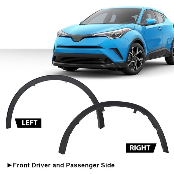 PIT66 Front Fender Trim Set Left&Right Side Fit for Toyota CHR Nightshade 2021-2022,Fit Toyota CHR XLE 2018-2022,Fit Toyota CHR LE Limited 2019-2022 75601F4010 75602F4010 TO1291115 TO1290115