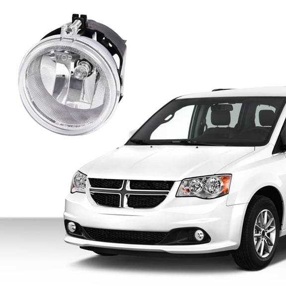 PIT66 Front Fog Light, Fit for 10-11 Dodge Grand Caravan Nitro/10-13 Chrysler Town & Country/10-12 Dodge Caliber/11-14 Dodge Challenger/10-12 Jeep Compass/10- Jeep Patriot