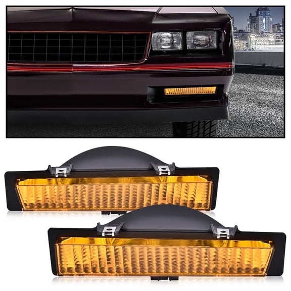 PIT66 Front Signal Lights Parking Lamps Fit For 83-88 Monte Carlo SS 81-86 Carlo