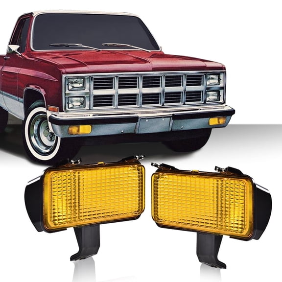 Front Turn Signal Park Lamps Lights Set Fit For Silverado 1981/82 Chevy C10 GMC