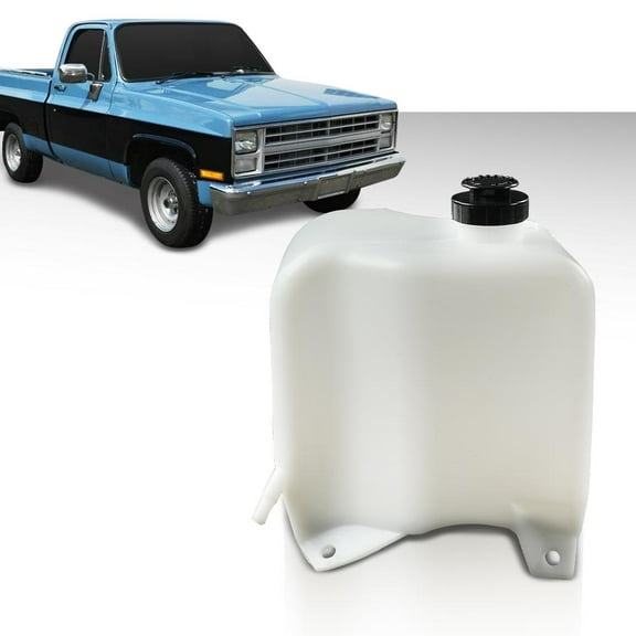 PIT66 GM Truck Overflow Radiator Tank Bottle & Cap Fit for 1981-1987 C/K Blazer Suburban,Fit 1988-1991 RV, Blazers, and Suburbans