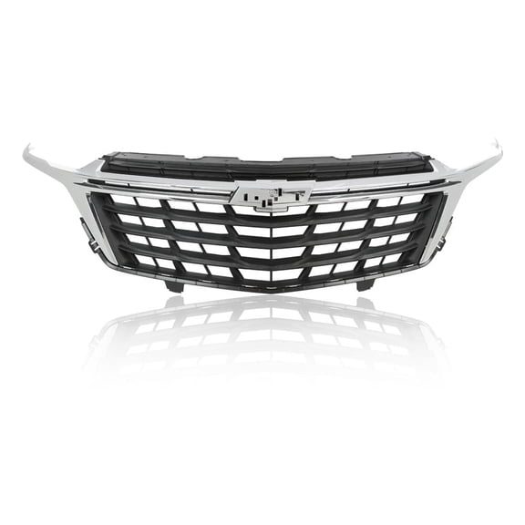 PIT66 Grille Front Bumper Grill Fit for Chevy Equinox 2022 2023 Chrome ABS Plastic