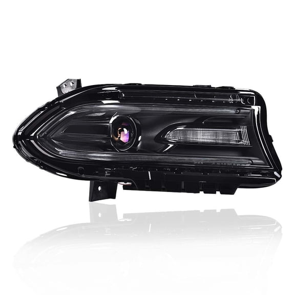 PIT66 Headlight, Fit for 2015-2021 Dodge Charger Headlamp Pair W/O Logo Right Passenger Side