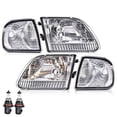 thumbnail image 1 of PIT66 Headlight Headlamp Assembly Clear Corner Chrome Housing Fit for 97-03 Ford F150/04 Ford F150 Heritage/97-02 Ford Expedition, 1 of 9
