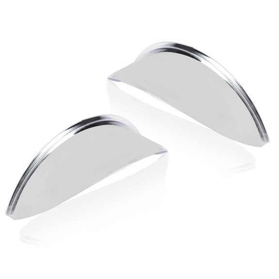 PIT66 Headlight Headlamp Visors Pair 7" Heavy Duty Chrome Shields Trim Caps Custom Car
