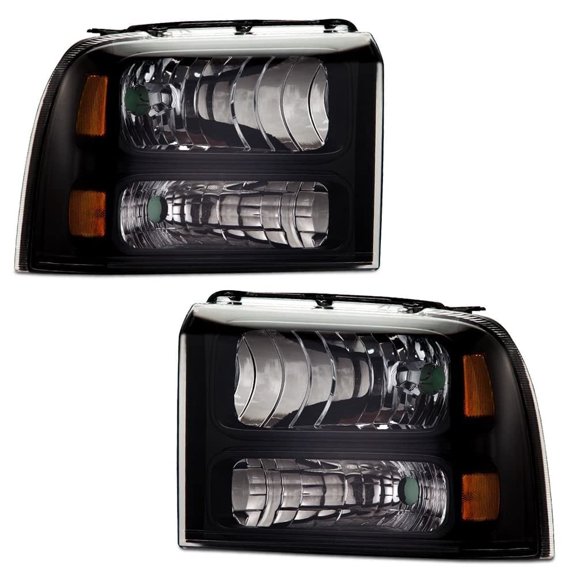 PIT66 Headlight Replace Left Right Fit For 2005-2007 Ford F-250-550 Amber Corner Light