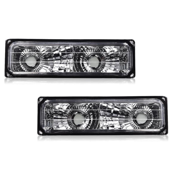 PIT66 Headlights Bumper Corner Lamps, Fit for 1994-1998 CHEVY C10 C/K 1500/2500/3500 Tahoe Silverado Suburban