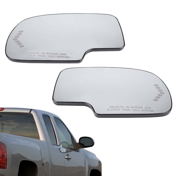 PIT66 Heated Mirror Glass Left & Right Side with Backing Plate LED Turn Signal Light Fit for 03-06 Chevy Avalanche Silverado Suburban Tahoe Sierra Yukon Cadillac