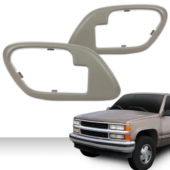 PIT66 Inside Door Handles Bezel Fit for 1995-1999 Chevy Tahoe/1995-1999 GMC Suburban/1995-1999 GMC Yukon Gray