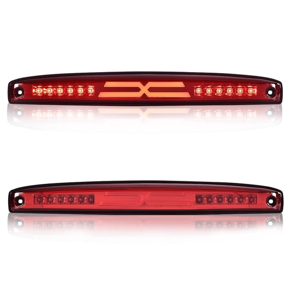 PIT66 LED 3rd Brake Light, Fit for 2003-2006 Dodge Ram 2500 3500 X Type Led Bar High Mount Stop Light Rear Tail Cargo Lamps Red Lens Black Housing