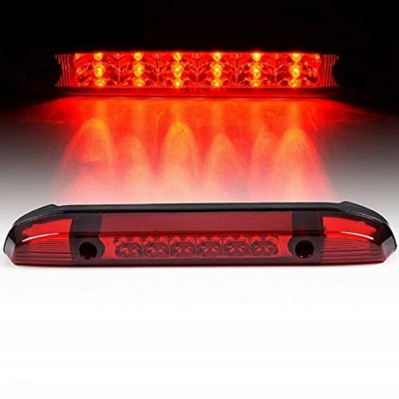 PIT66 LED 3rd Brake Lights Rear High Mount Stop Parking Lights Assembly Black Housing Smoky Lens Fit for Nissan Frontier 2001-2004