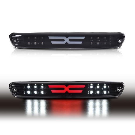 LED Bar 3rd Brake Light X Type High Mount Stop Light Rear Tail Cargo Lamps Clear Lens Black Housing Fit for  2004-2012 Chevrolet Colorado/Canyon