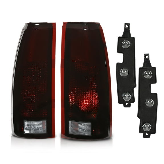 PIT66 LED Black Smoked Tail Lights Fit for 88-98 Chevy C/K Silverado Suburban Tahoe Sierra