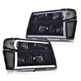 thumbnail image 1 of PIT66 LED DRL Corner Headlights Smoked/Black Fit For 2004-2012 GMC Canyon/Chevy Colora Headlamps, 1 of 9