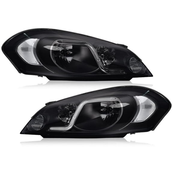 LED DRL Headlights Headlamps Fit for 2006-2013 Chevy Impala/2014-2016 Chevy Impala Limited/2006-2007Chevy Monte Carlo