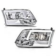thumbnail image 1 of PIT66 LED Headlight Fit for 2009-2018 Dodge Ram 1500 Clear Lens Chrome Housing Clear Reflector, 1 of 8