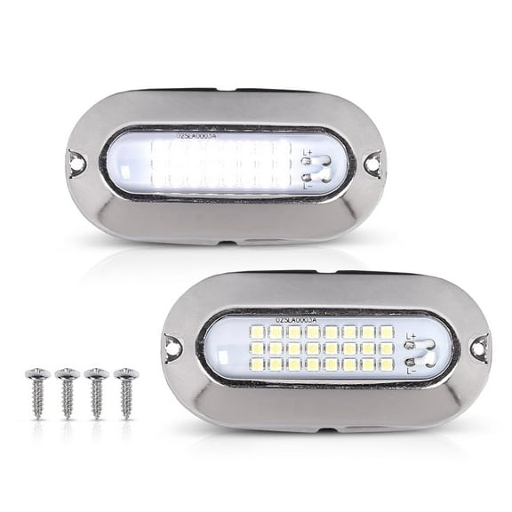PIT66 LED Pontoon Boat Docking Light Marine Boat Light Pair 12V Bright White Light