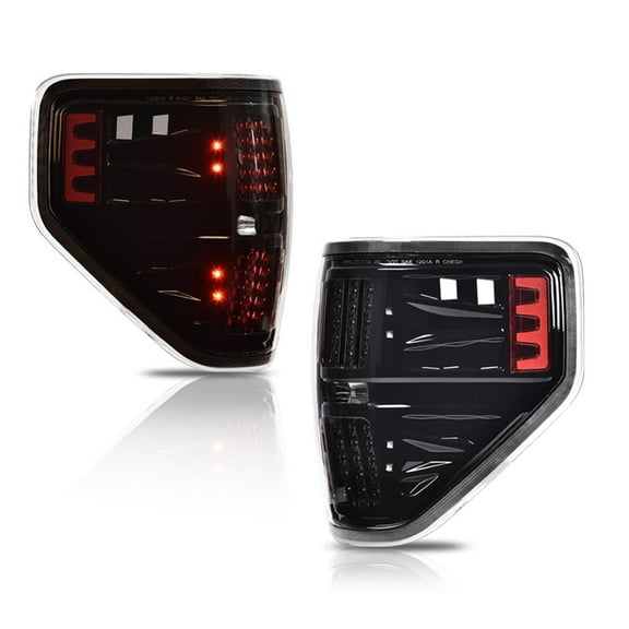PIT66 LED Tail Lights Fit for 2009-2014 Ford F150 Red LED Bar 3rd Brake Light Tail Lamp