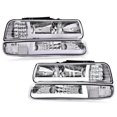 thumbnail image 1 of PIT66 LED bar DRL Chrome Headlights Fit For 99-02 Chevy Silverado/00-06 Suburban Tahoe, 1 of 9