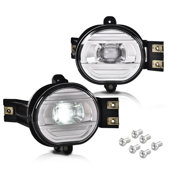 PIT66 Led Fog Lights Assembly w/Switch Driver & Passenger Side Fit for 2002-2008 Dodge Ram 1500/2003-2009 Dodge Ram 2500 3500/2004-2006 Durango