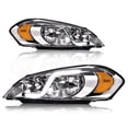 thumbnail image 1 of PIT66 Led Headlight, Fit for 06-13 Chevy Impala /14-16 Chevrolet Impala Limited / 06-07 Chevy Monte Carlo Headlamp DRL Assembly Accessories Clear lens Chrome Housing Amber Reflector, 1 of 7