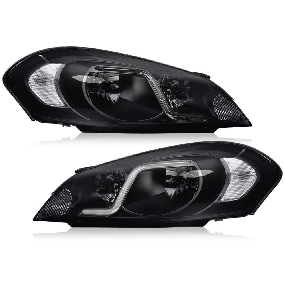 Fari Anteriori LED DRL Per Chevrolet Monte Carlo/Impala/Limited 2006-2016 - Cromati, Cristallo