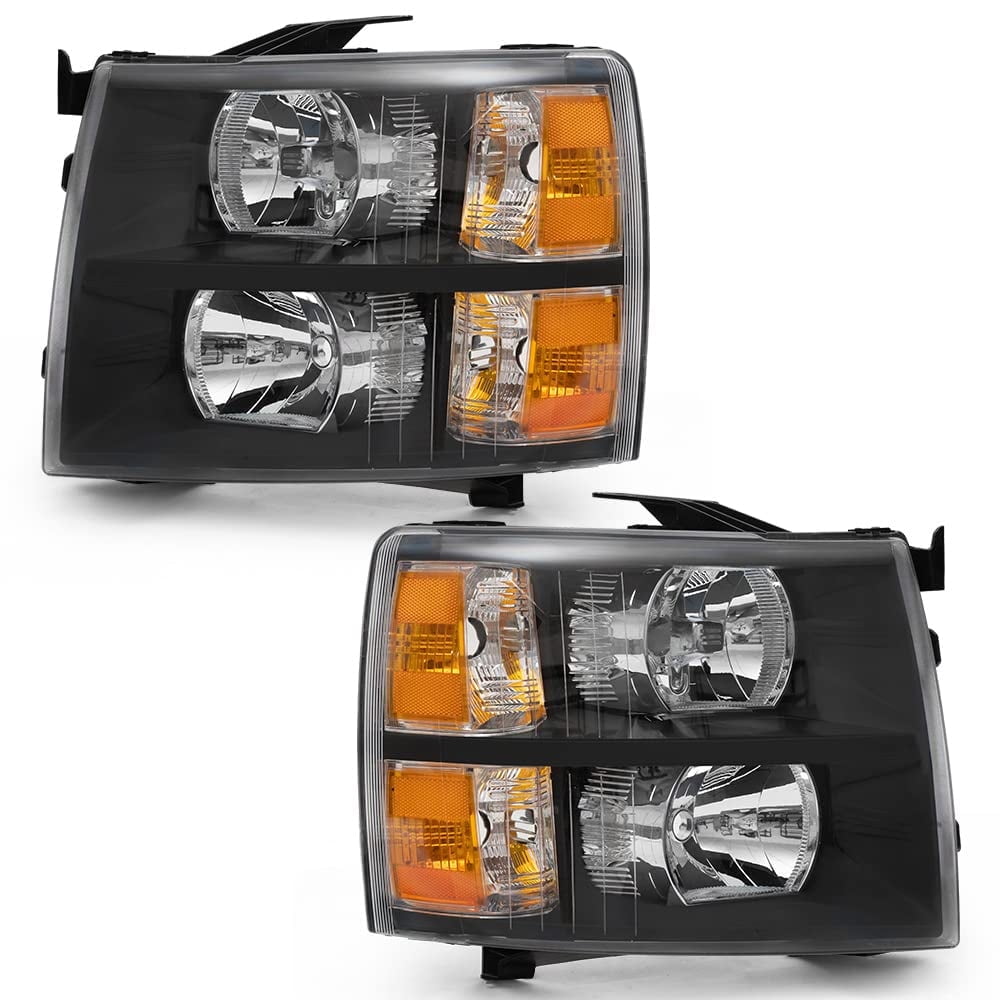 PIT66 Left+Right Projector Headlight Replacement Pair Fit For 2007-13 Chevy Silverado