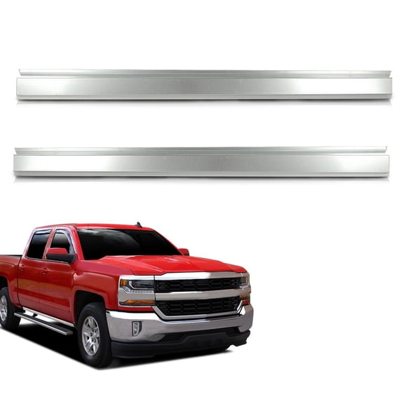 PIT66 Outer Rocker Panel Side Door Sill Plates Fit for 2014 2015 2016Chevy Silverado/GMC Sierra Pickup Truck Crew Cab