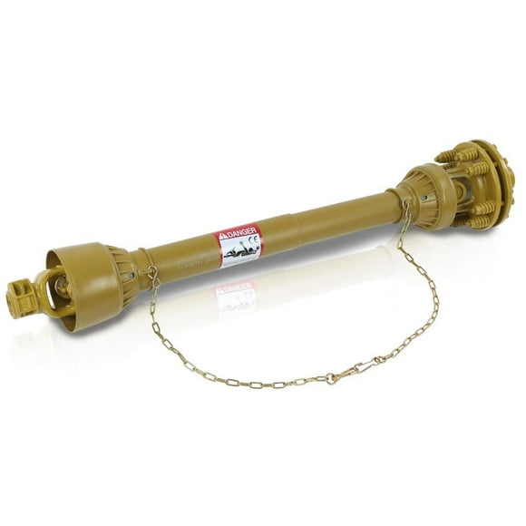 PIT66 PTO Shaft Series 4 Tractor PTO Drive Shaft 6 Spline Both Ends 1-3/8", PTO Shaft w/Slip Clutch Yellow T4 31.5"-41"