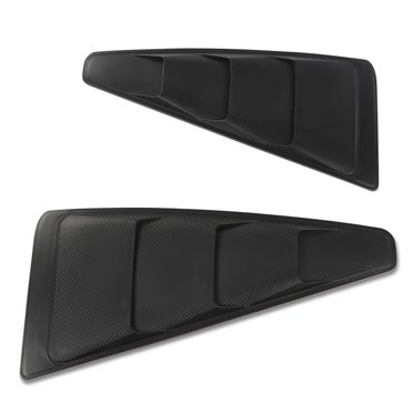 Quarter Window Louver Set For Ford Mustang (2005-2014) – Black PP, Adhesive Mount, Jijiamotor13