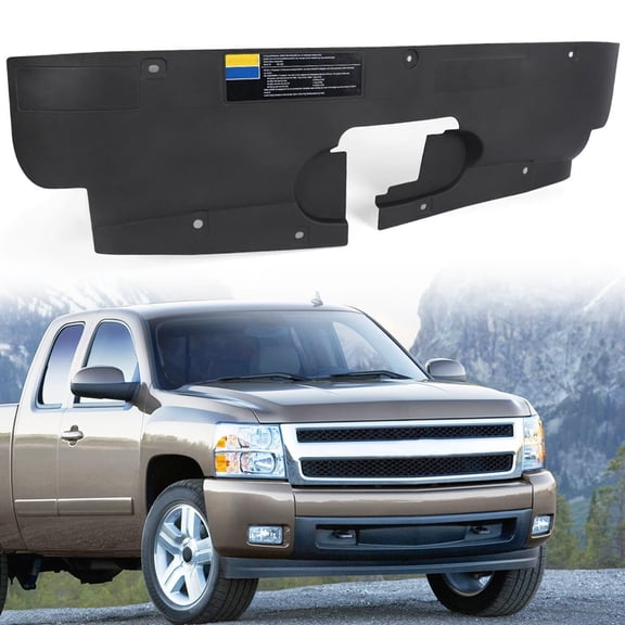 PIT66 Radiator Upper Air Baffle Deflector Cover Upper Panel, Fit for Chevy 03-07 Silverado 1500 2500HD 3500HD Sierra 1500 2500HD /03-06 GMC Sierra 3500