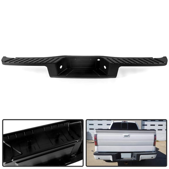 PIT66 Rear Bumper Step Pad Protector Replacement Fit for 2009-2014 Ford F150 w/o Prox 9L3Z17B807B, Black
