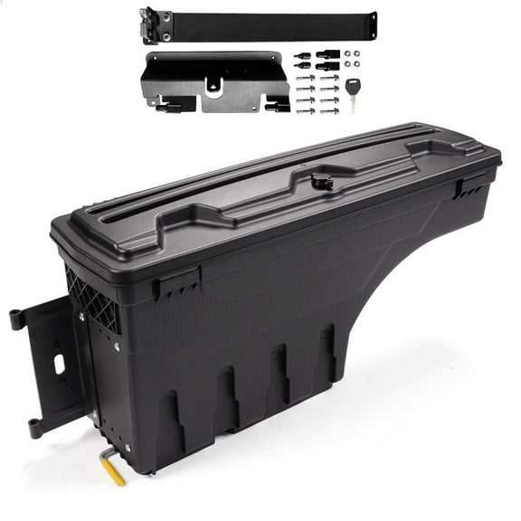 PIT66 Storage Box,Fit for  Chevy Silverado GMC Sierra Black 2007-2018