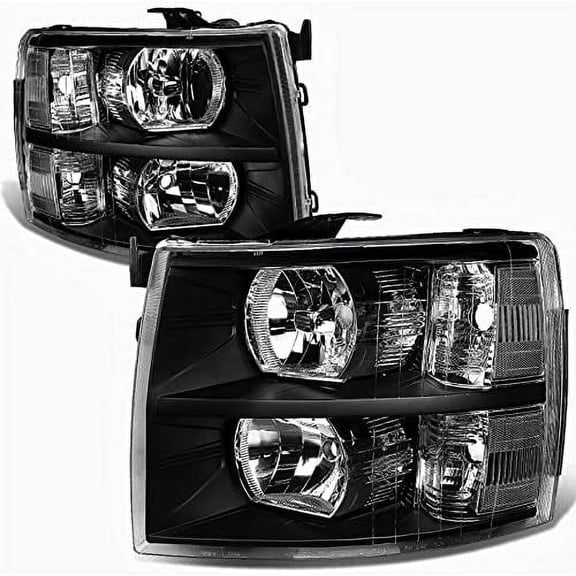 PIT66 Rectangle Headlight Replacement Lamp Fit For 07-14 chevy silverado 1500 2500HD Headlamps