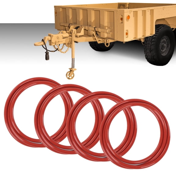 PIT66 Red O-Rings Wheel Seal 4 Pack Fit for Military Humvee Split Rims and M1101 and M1102 Trailers 16.5" Diameter