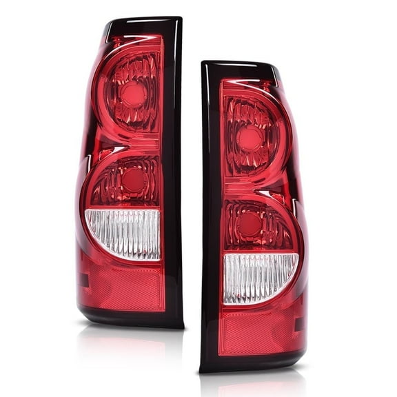 PIT66 Red Tail Lights Fit For 03-06 Chevy Silverado 1500 2500 3500 HD Brake Lamps Pair