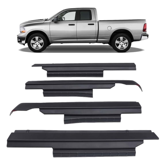 PIT66 Rocker Panel Protector Guard Cover Trim Fit for 2009-2018 Dodge Ram Crew Cab 14064
