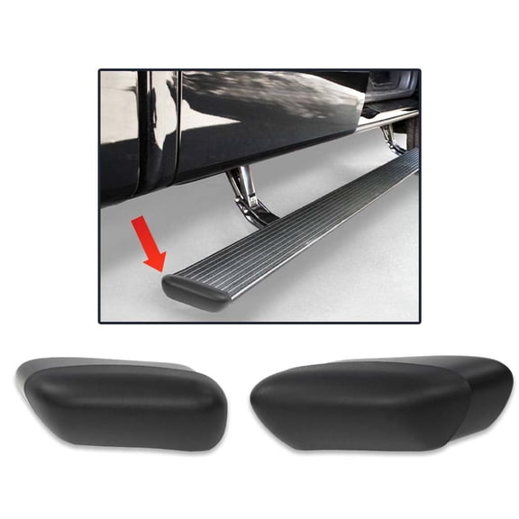 PIT66 Running Board Side Step Bar End Cap Set Black Fit for Ford F150 4L3Z-16A455-AB 4L3Z-16A454-AB 2004-2014