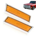 thumbnail image 1 of PIT66 Side Chrome Bezel Marker Light Pair Fit For Chevy Blazer GMC Jimmy C/K R Pickup, 1 of 9