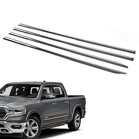 PIT66 Side Molding Trim, Fit for 19-21 Dodge RAM 1500 Crew Cab Body Side Molding Trim Chrome