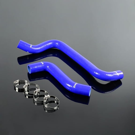 PIT66 Silicone Coolant Radiator Hose Kit,Fit for 2001-2005 Dodge Neon SRT-4 SRT4 2.4L Blue with Clamps