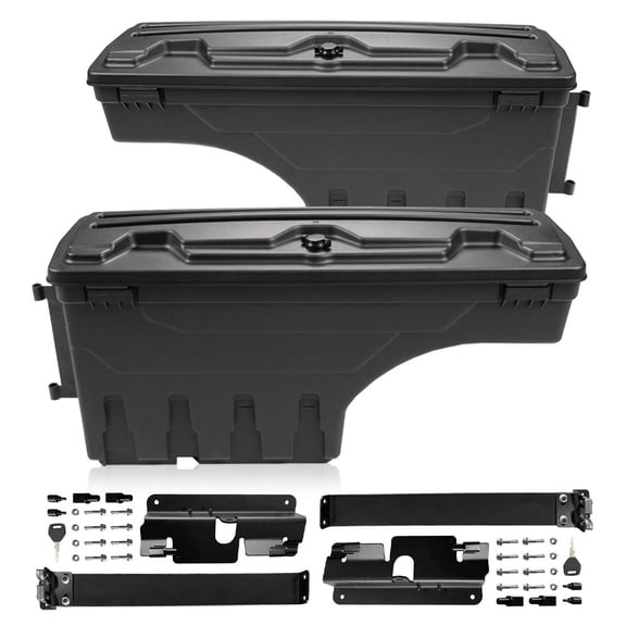 Pair Storage Box Fit For 2007-2018 Chevy Silverado/GMC Sierra Truck Bed Storage Box Toolbox Car RH+LH