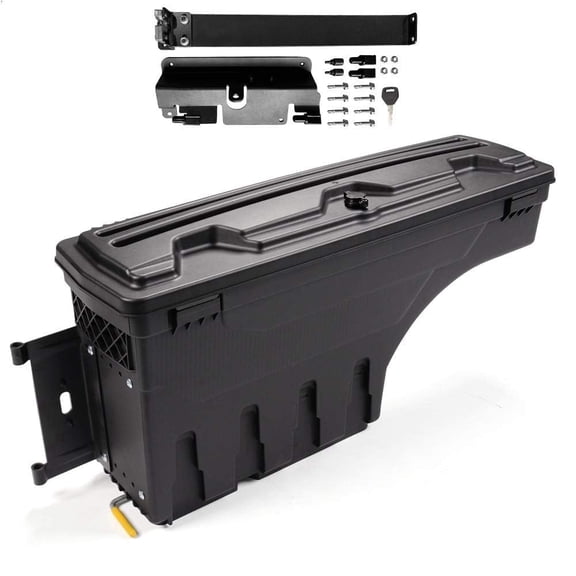 PIT66 Storage Box,Fit for Chevy Silverado GMC Sierra Black 2007-2018